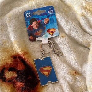 DC Superman Shield Keychain in Blue, Red and Yellow Loungefly